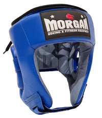 Morgan V2 Platinum Leather Head Gear - Blue