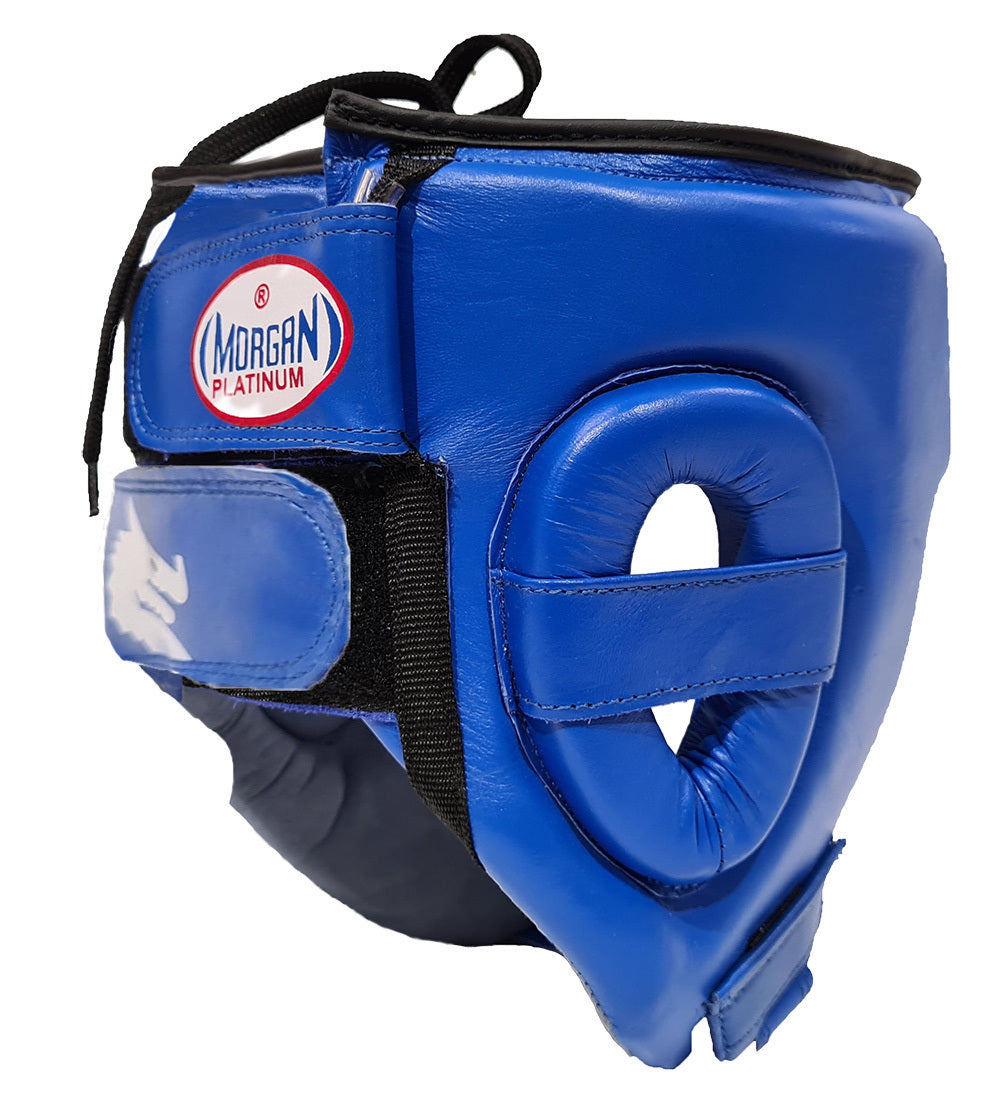 Morgan V2 Platinum Leather Head Gear - Blue