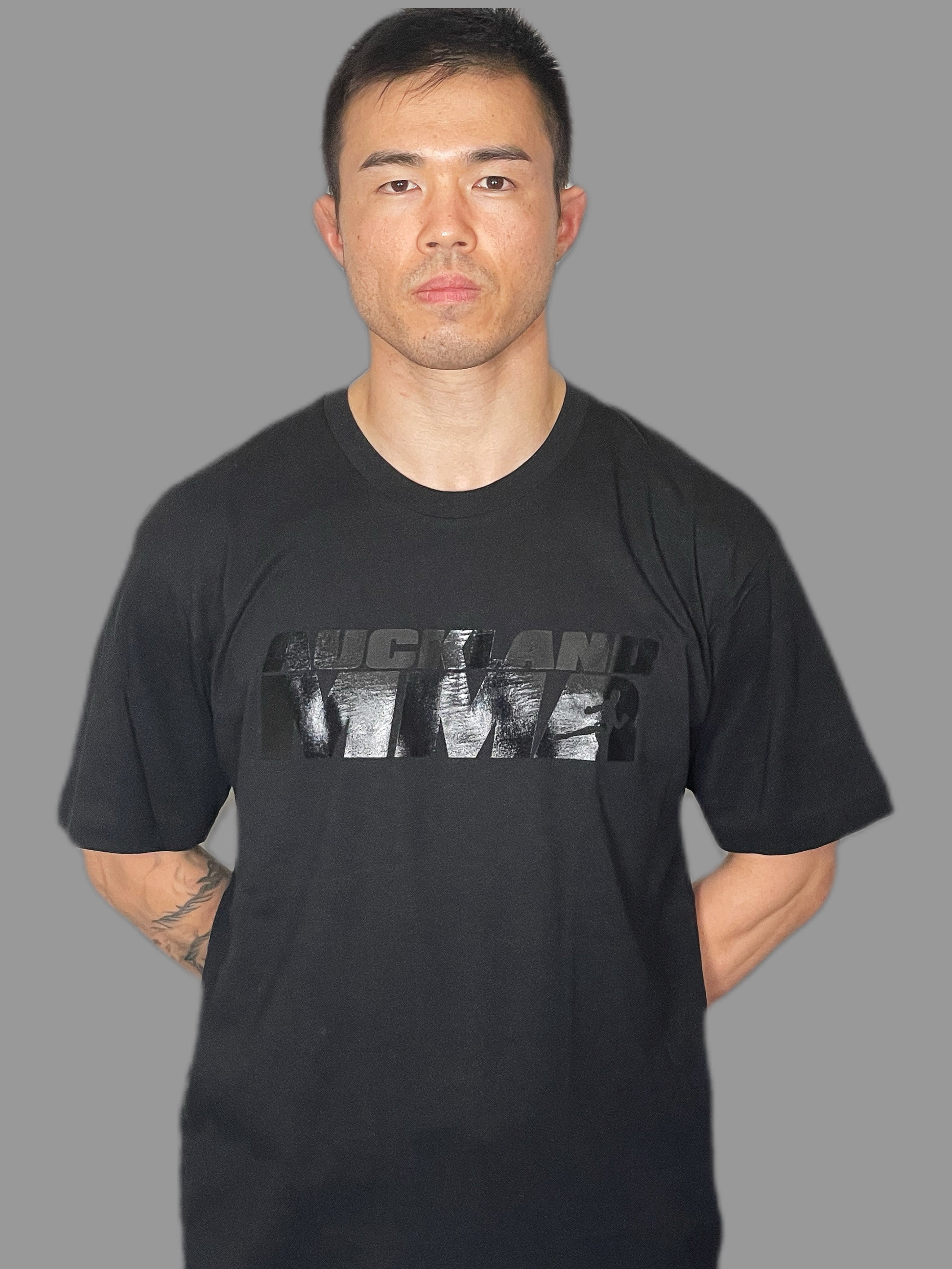 ［ MMA ］ MMA NRNL Tee / Black_XL MMA Elite Shirt Mens XL Black Blue Tee Faded Skull Cross
