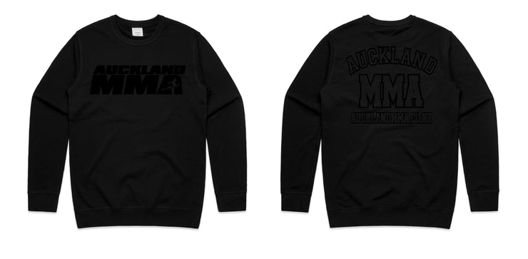 Auckland MMA Black on Black Crew Neck