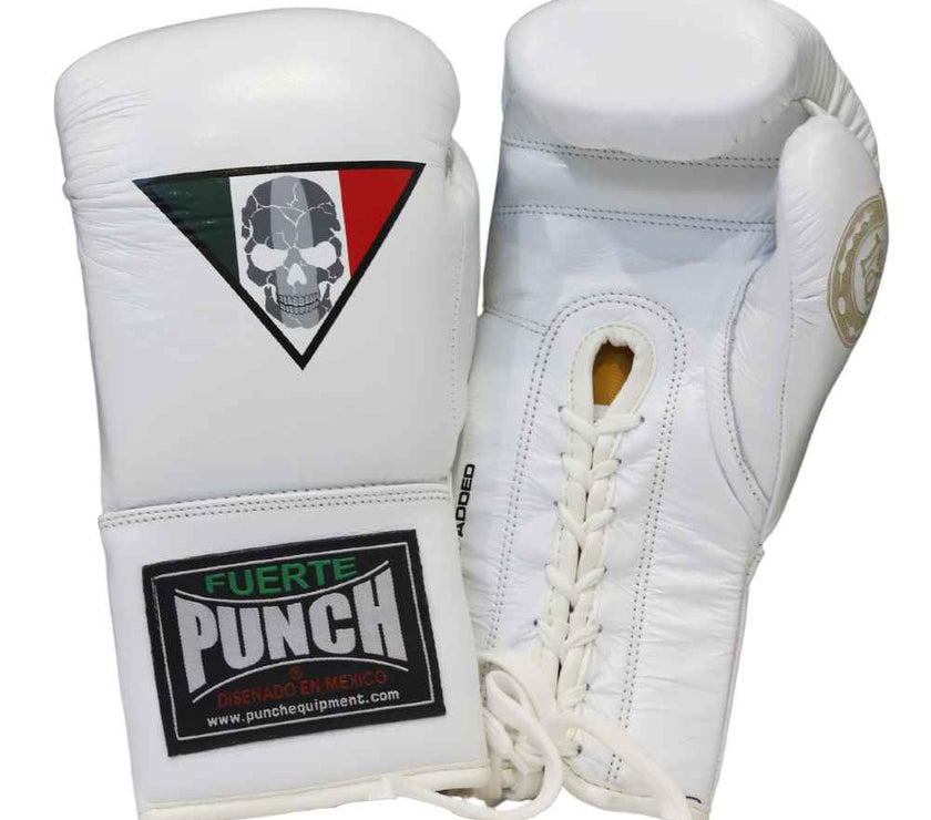 Punch BOXING GLOVES - Mexican™ LUCKY 13 -  WHITE