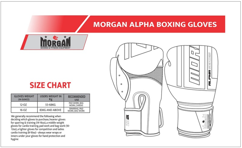 Morgan Alpha Series Boxing Gloves 16 Oz