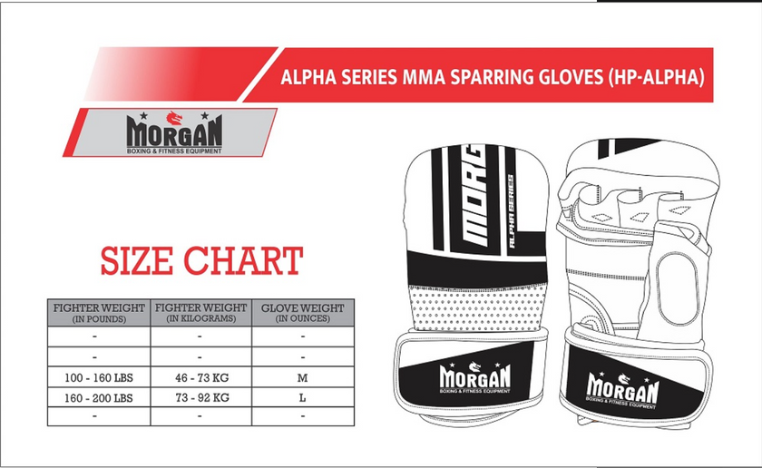 Morgan Alpha Series MMA Sparring Gloves