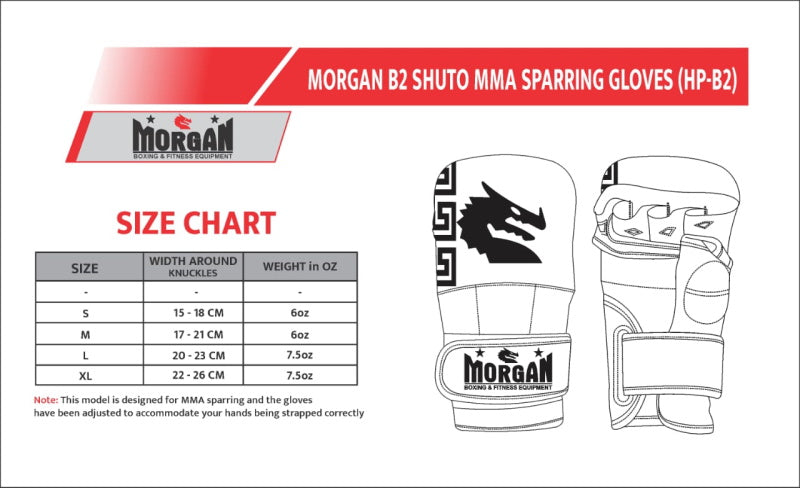 Morgan B2 Stealth MMA Sparring Gloves - Leather