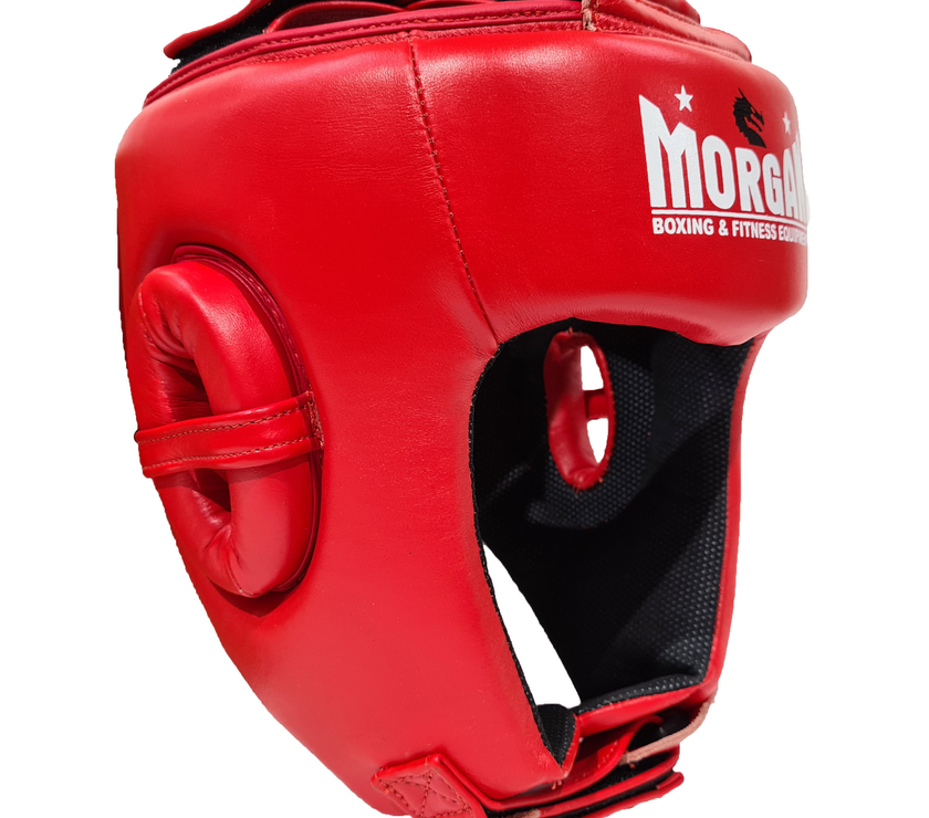 Morgan Platinum Leather Head Gear - Red