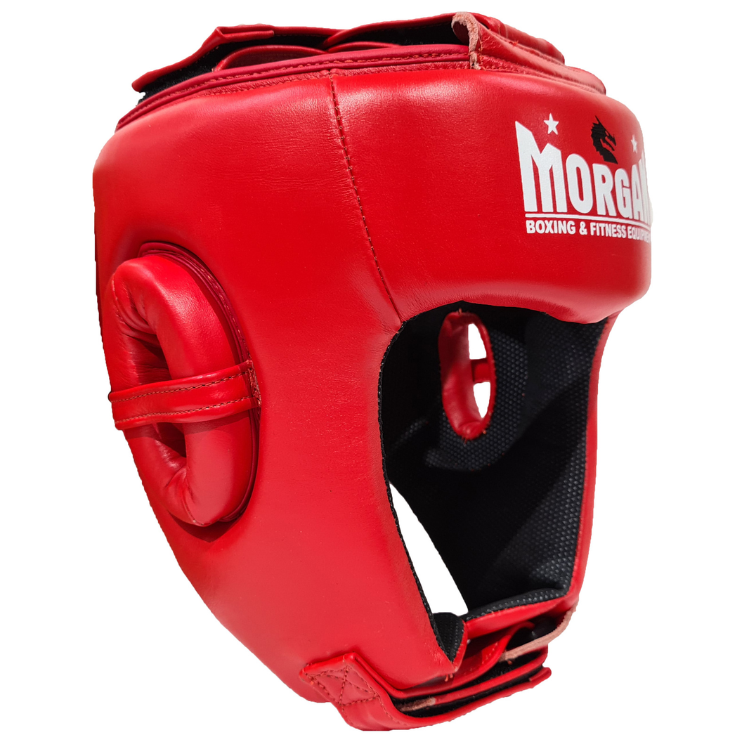 Morgan Platinum Leather Head Gear - Red