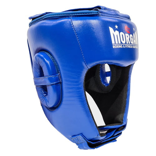 Morgan Platinum Leather Head Gear - Blue