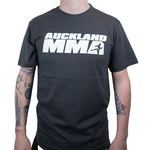 Auckland MMA New Logo Premium Cotton T Shirt - Charcoal