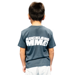 Kids Size - Auckland MMA New Logo Premium Cotton Dark Grey T Shirt