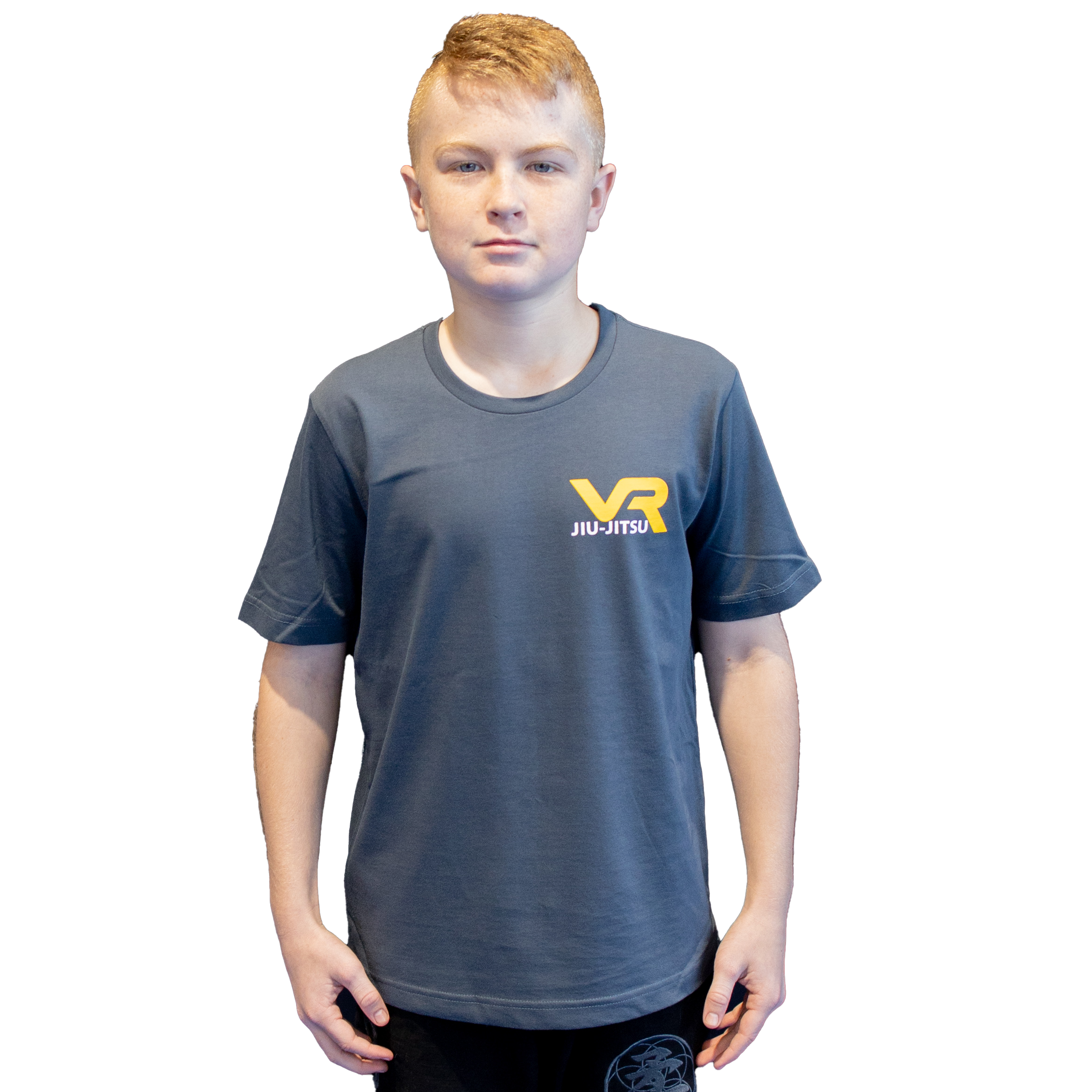 Kids Size - VR Jiu Jitsu Premium Cotton T Shirt - Dark Grey
